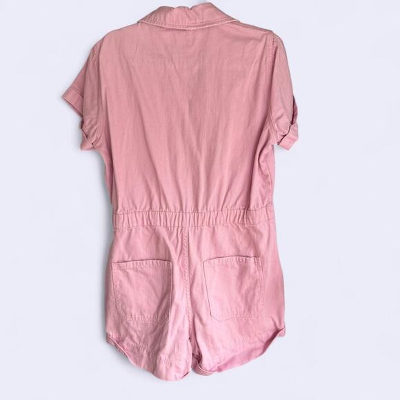 Show Me Your Mumu Cannon Romper size XL Pink Denim - Picture 2 of 4